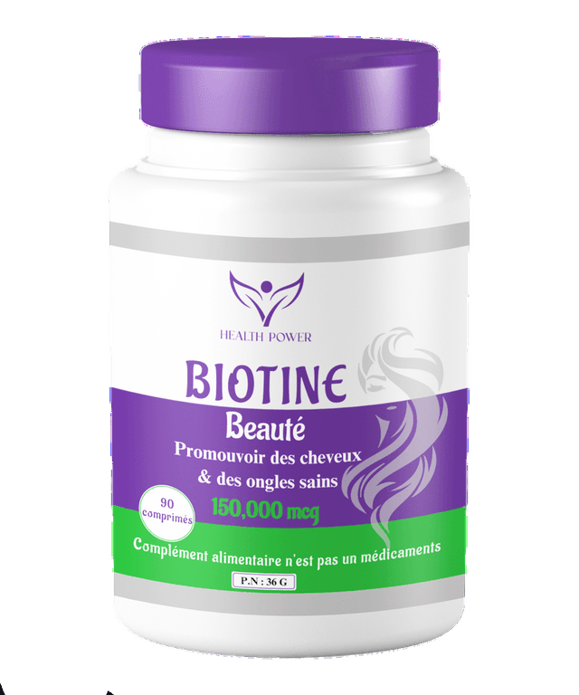 Biotine Health Power - Cheveux, Ongles et Peau en Pleine Santé  90 Comprimés
